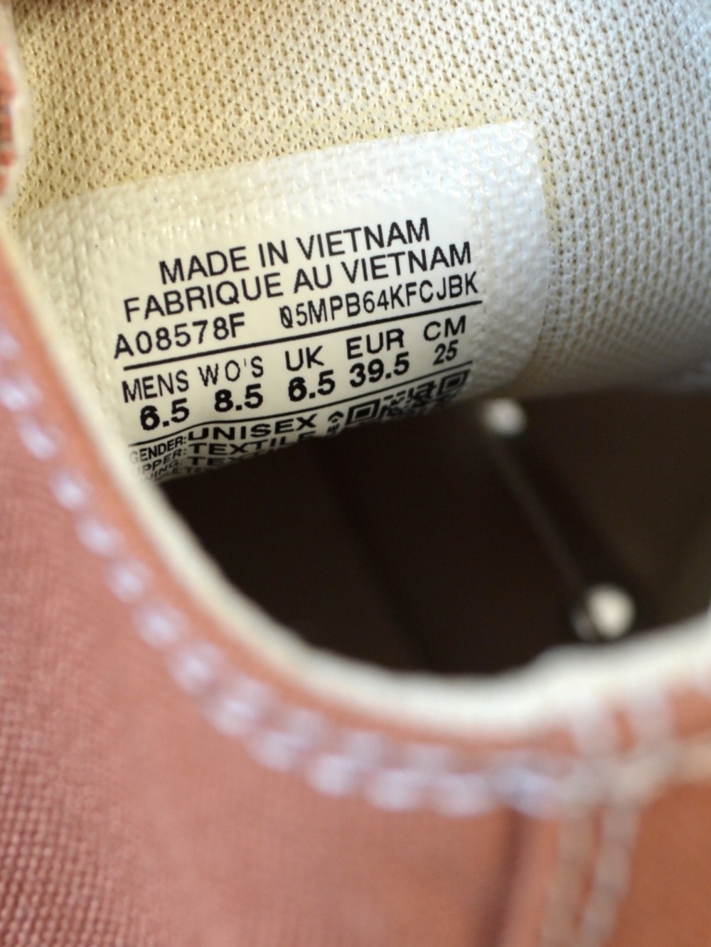 converse all Star brown sneaker shoes canvas chuck hi woman size 8.5 - Picture 9 of 10